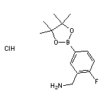 [2-fluoro-5-(tetramethyl-1,3,2-dioxaborolan-2-yl)phenyl]methanamine hydrochloride