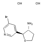 rac-(2R,3S)-2-(5-bromopyridin-3-yl)oxolan-3-amine dihydrochloride