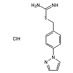 ({[4-(1H-pyrazol-1-yl)phenyl]methyl}sulfanyl)methanimidamide hydrochloride