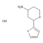 2-(thiophen-2-yl)oxan-4-amine hydrochloride