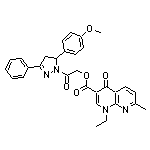 2-[5-(4-methoxyphenyl)-3-phenyl-4,5-dihydro-1H-pyrazol-1-yl]-2-oxoethyl 1-ethyl-7-methyl-4-oxo-1,4-dihydro-1,8-naphthyridine-3-carboxylate