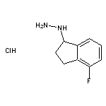 (4-fluoro-2,3-dihydro-1H-inden-1-yl)hydrazine hydrochloride