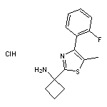 1-[4-(2-fluorophenyl)-5-methyl-1,3-thiazol-2-yl]cyclobutan-1-amine hydrochloride