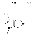 1-methyl-1H,4H,5H,6H-pyrrolo[3,4-c]pyrazol-3-amine dihydrochloride