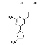 4-(3-aminopyrrolidin-1-yl)-6-ethylpyrimidin-2-amine dihydrochloride