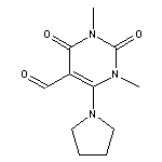 1,3-Dimethyl-2,4-dioxo-6-(1-pyrrolidinyl)-1,2,3,4-tetrahydropyrimidine-5-carbaldehyde