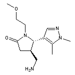 rac-(4R,5S)-4-(aminomethyl)-5-(1,5-dimethyl-1H-pyrazol-4-yl)-1-(2-methoxyethyl)pyrrolidin-2-one