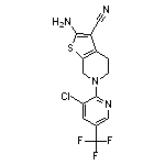 2-amino-6-[3-chloro-5-(trifluoromethyl)pyridin-2-yl]-4H,5H,6H,7H-thieno[2,3-c]pyridine-3-carbonitrile