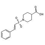 1-{[2-phenylvinyl]sulfonyl}piperidine-4-carboxylic acid