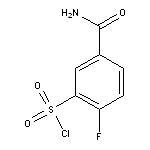 5-carbamoyl-2-fluorobenzene-1-sulfonyl chloride