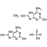 bis(6-amino-7H-purine-2,8-diol) sulfuric acid hydrate