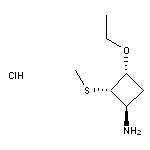 rac-(1R,2S,3R)-3-ethoxy-2-(methylsulfanyl)cyclobutan-1-amine hydrochloride