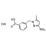 3-[(3-amino-5-methyl-1H-pyrazol-1-yl)methyl]benzoic acid hydrochloride