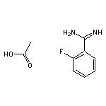 2-fluorobenzene-1-carboximidamide, acetic acid