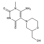 6-amino-5-[2-(hydroxymethyl)morpholin-4-yl]-1-methyl-1,2,3,4-tetrahydropyrimidine-2,4-dione