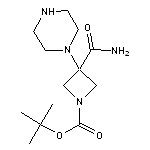 tert-butyl 3-carbamoyl-3-(piperazin-1-yl)azetidine-1-carboxylate