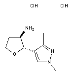 rac-(2R,3S)-2-(1,3-dimethyl-1H-pyrazol-4-yl)oxolan-3-amine dihydrochloride