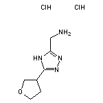 [5-(oxolan-3-yl)-4H-1,2,4-triazol-3-yl]methanamine dihydrochloride