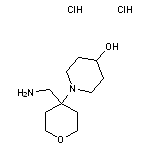 1-[4-(aminomethyl)oxan-4-yl]piperidin-4-ol dihydrochloride