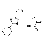 [5-(oxan-3-yl)-1,3,4-oxadiazol-2-yl]methanamine, oxalic acid