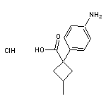 1-(4-aminophenyl)-3-methylcyclobutane-1-carboxylic acid hydrochloride