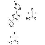 2-(1-methyl-1H-imidazol-4-yl)-5-(3-methylazetidin-3-yl)-1,3,4-oxadiazole, bis(trifluoroacetic acid)