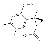 rac-(2’S,4R)-6,7-dimethyl-2,3-dihydrospiro[1-benzopyran-4,1’-cyclopropane]-2’-carboxylic acid