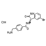 4-(aminomethyl)-N’-[(3Z)-5-bromo-2-oxo-2,3-dihydro-1H-indol-3-ylidene]benzohydrazide hydrochloride