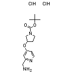 tert-butyl 3-{[2-(aminomethyl)pyridin-4-yl]oxy}pyrrolidine-1-carboxylate dihydrochloride