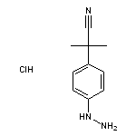 2-(4-hydrazinylphenyl)-2-methylpropanenitrile hydrochloride