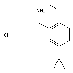 (5-cyclopropyl-2-methoxyphenyl)methanamine hydrochloride