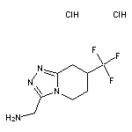 [7-(trifluoromethyl)-5H,6H,7H,8H-[1,2,4]triazolo[4,3-a]pyridin-3-yl]methanamine dihydrochloride