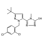 5-[3-(tert-butyl)-1-(2,4-dichlorobenzyl)-1H-pyrazol-5-yl]-4-methyl-4H-1,2,4-triazole-3-thiol