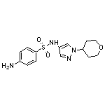 4-amino-N-(1-tetrahydro-2H-pyran-4-yl-1H-pyrazol-4-yl)benzenesulfonamide