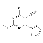 4-chloro-2-(methylthio)-6-thien-2-ylpyrimidine-5-carbonitrile