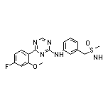 4-(4-Fluoro-2-methoxyphenyl)-N-[3-[(S-methylsulfonimidoyl)methyl]phenyl]-1,3,5-triazin-2-amine