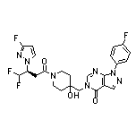 (S)-5-[[1-[4,4-Difluoro-3-(3-fluoro-1-pyrazolyl)butanoyl]-4-hydroxy-4-piperidinyl]methyl]-1-(4-fluorophenyl)-1H-pyrazolo[3,4-d]pyrimidin-4(5H)-one