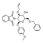 2-[(2S,3R,4R,5S,6R)-4-(Allyloxy)-6-[(benzyloxy)methyl]-5-hydroxy-2-(4-methoxyphenoxy)tetrahydro-2H-pyran-3-yl]isoindoline-1,3-dione