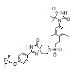 1-[3,5-Dimethyl-4-[2-[[4-oxo-2-[4-(trifluoromethoxy)phenyl]-1,3,8-triazaspiro[4.5]dec-1-en-8-yl]sulfonyl]ethyl]phenyl]-5,5-dimethylimidazolidine-2,4-dione