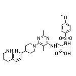 (S)-3-[[2,5-Dimethyl-6-[4-(5,6,7,8-tetrahydro-1,8-naphthyridin-2-yl)-1-piperidyl]-4-pyrimidinyl]amino]-2-(4-methoxyphenylsulfonamido)propanoic Acid