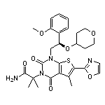 (R)-2-[1-[2-(2-Methoxyphenyl)-2-[(4-tetrahydropyranyl)oxy]ethyl]-5-methyl-6-(2-oxazolyl)-2,4-dioxo-1,2-dihydrothieno[2,3-d]pyrimidin-3(4H)-yl]-2-methylpropanamide