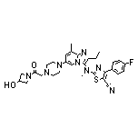 2-[[2-Ethyl-6-[4-[2-(3-hydroxy-1-azetidinyl)-2-oxoethyl]-1-piperazinyl]-8-methylimidazo[1,2-a]pyridin-3-yl](methyl)amino]-4-(4-fluorophenyl)thiazole-5-carbonitrile