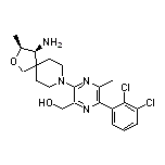 3-[(3S,4S)-4-Amino-3-methyl-2-oxa-8-azaspiro[4.5]decan-8-yl]-6-(2,3-dichlorophenyl)-5-methylpyrazine-2-methanol