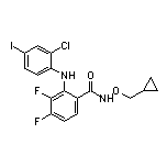 2-(2-Chloro-4-iodoanilino)-N-(cyclopropylmethoxy)-3,4-difluorobenzamide