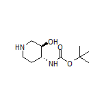 (3R,4R)-4-(Boc-amino)piperidin-3-ol