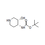 (3S,4R)-4-(Boc-amino)piperidin-3-ol