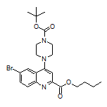 Butyl 4-(4-Boc-1-piperazinyl)-6-bromoquinoline-2-carboxylate