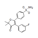 4-[3-(3-Fluorophenyl)-5,5-dimethyl-4-oxo-4,5-dihydrofuran-2-yl]benzenesulfonamide