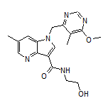N-(2-Hydroxyethyl)-1-[(6-methoxy-5-methyl-4-pyrimidinyl)methyl]-6-methyl-4-azaindole-3-carboxamide