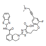 2-[8-(2-Benzothiazolylcarbamoyl)-3,4-dihydroisoquinolin-2(1H)-yl]-5-[3-[4-[3-(dimethylamino)-1-propynyl]-2-fluorophenoxy]propyl]thiazole-4-carboxylic Acid